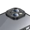 Set custodia trasparente glitterata e vetro temperato Baseus per iPhone 14 Plus (nero)