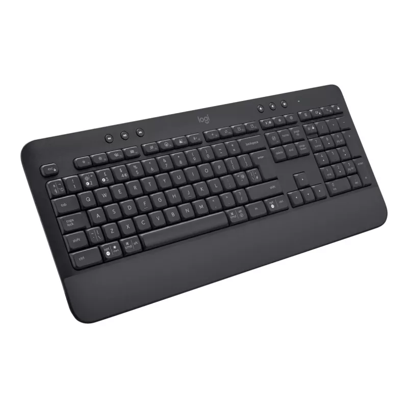 Logitech Signature K650 Tastiera wireless, Bluetooth 5.1, QWERTZ, svizzera (CH), grafite (920-010912)