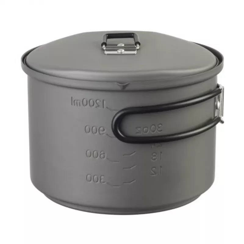 ESBIT set da cucina con fornello ad alcol, alluminio 1,5 L, Ø15,4 cm, H115 mm, nero