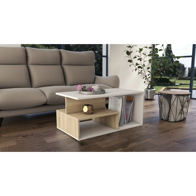 Topeshop PRIMA SON MIX Tavolino / Tavolino laterale / Tavolino d'angolo, forma libera, 1 gamba