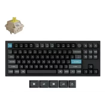 Tastiera meccanica Keychron Q3 Ultra 8K — 80% QWERTY, con filo e Bluetooth, RGB, nero