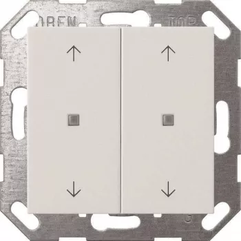 Placca a bilanciere per interruttore a parete Gira Pulsante a bilanciere KNX 2 canali bianco puro 517403 — bilanciere KNX 2 canali, bianco