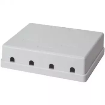 LogiLink - Scatola di installazione superficie rete - bianco - 4 porte