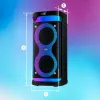 Altoparlante portatile MANTA SPK0601B100, 100 W, Bluetooth, karaoke, microfono wireless, batteria ricaricabile, equalizzatore, illuminazione disco