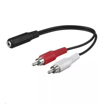 Cavo audio Microconnect AUDALH02 0,2 m 2 x RCA 3,5 mm rosso