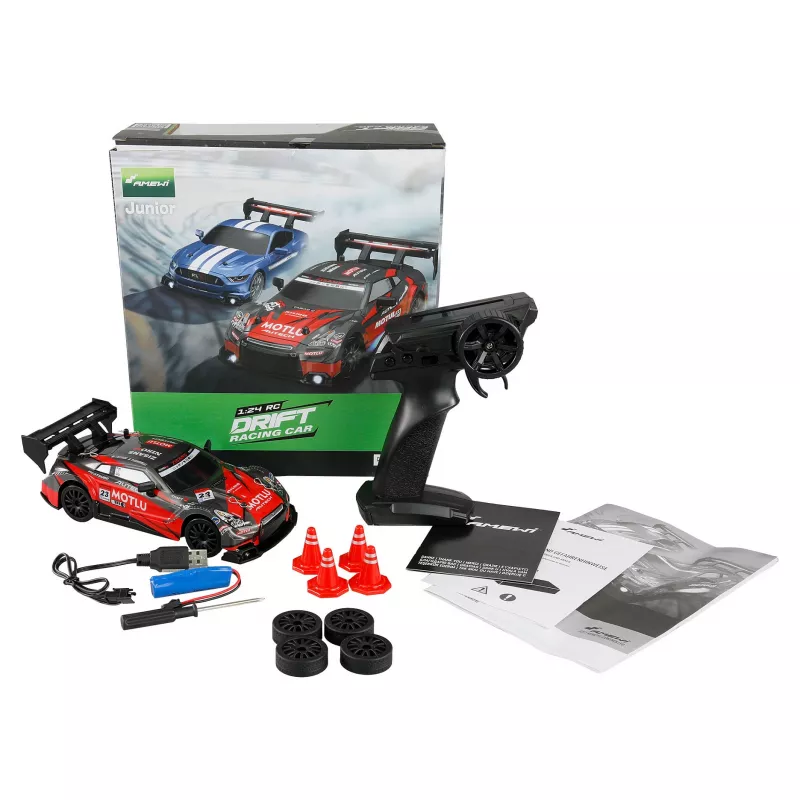 Drift Car Amewi 21112 1:24 modello RC elettrico, Li-Ion 500 mAh, consigliato 8+