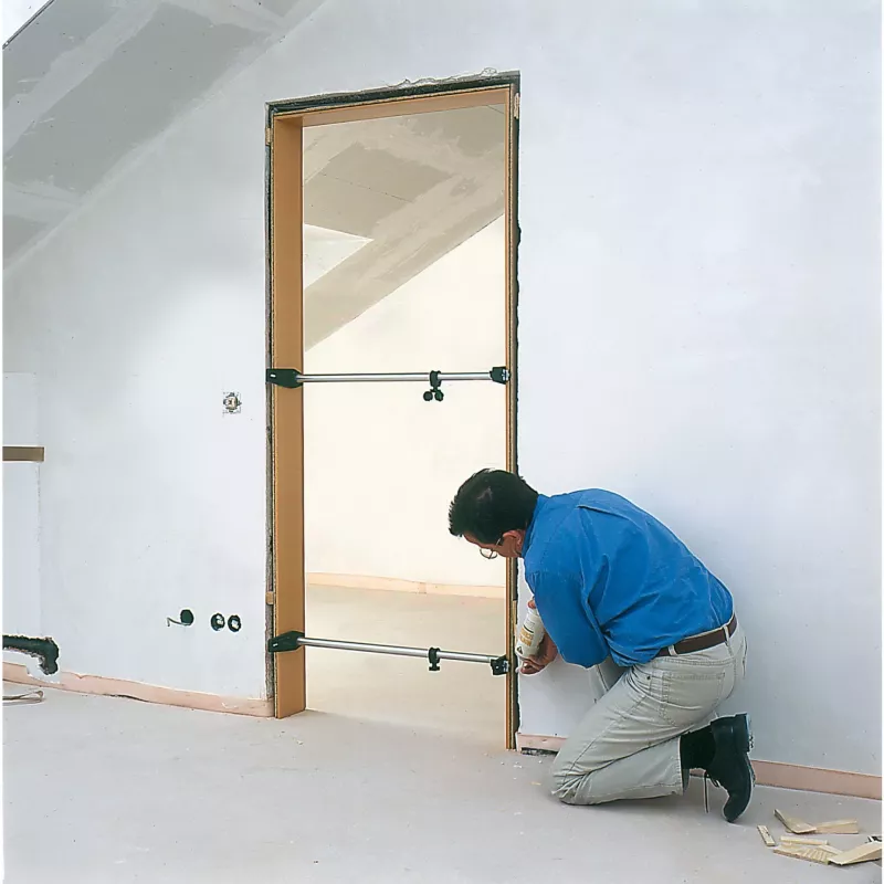 Supporto di montaggio per telai di porte Bessey TMS regolabile in altezza in acciaio robusto
