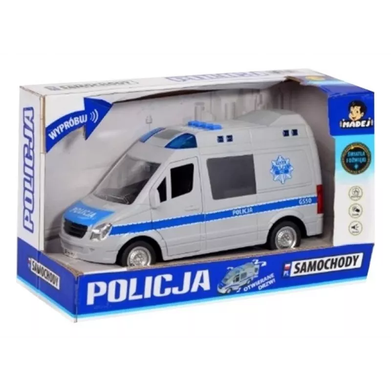 Giocattolo meccanico Madej modello 075007 — polizia con suono, meccanismo a molla