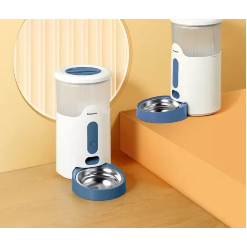 Panasonic CP-JNF01CW distributore di cibo e acqua per cani/gatti plastica, acciaio inox bianco universale distributore automatico per animali domestici