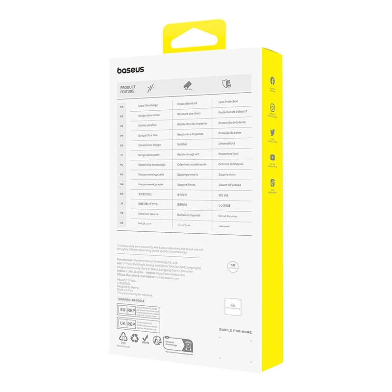Custodia per telefono per iPhone 15 ProMax Baseus OS-Lucent Serie (trasparente)