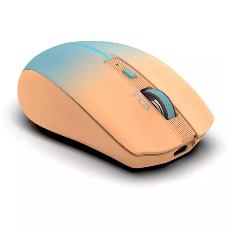 Mouse INCA IWM-511RT Bluetooth+wireless RGB colore base arancione