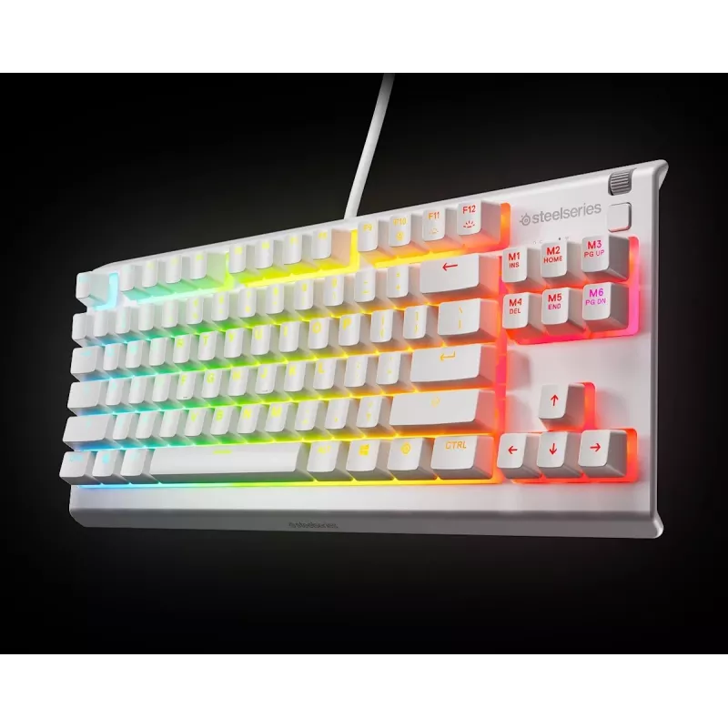 Tastiera SteelSeries Apex 3 TKL US, bianco