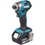 Avvitatore a impulsi Makita DTD173RTJ 18V senza fili, attacco 1/4 di pollice, 3600 giri/min, impugnatura a pistola, Li-Ion