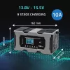 Caricabatterie QOLTEC 52493 12V 10A con funzione di riparazione per batterie AGM