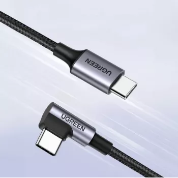 Ugreen USB-C (dritto) / USB-C (angolare) PD QC 60W 3A 0,5 m US255 (grigio)