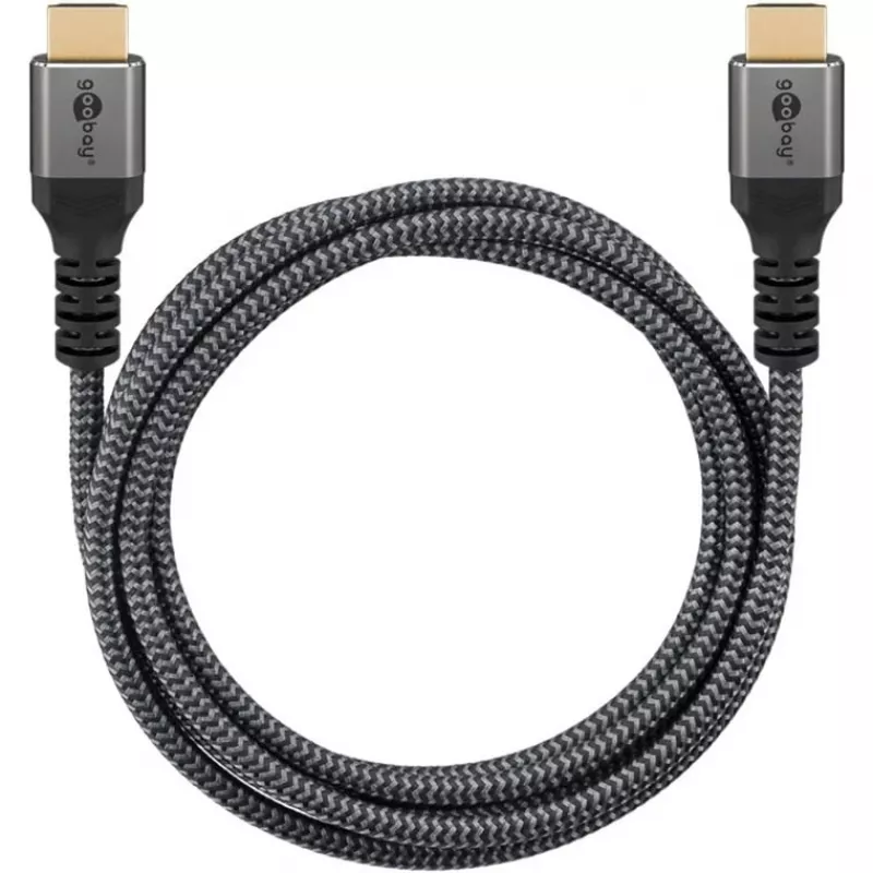 Goobay 65263 Cavo HDMI 5 m HDMI Tipo A (standard) grigio (65263)