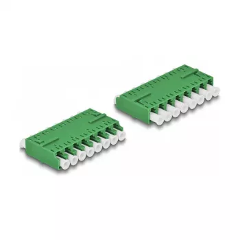 Adattatore in fibra ottica DeLOCK HD LC octuplex connettore femmina su LC octuplex connettore femmina verde
