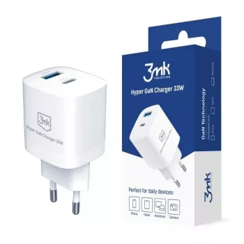 Caricabatterie 33W GaN PD 1xUSB-A+1xUSB-A