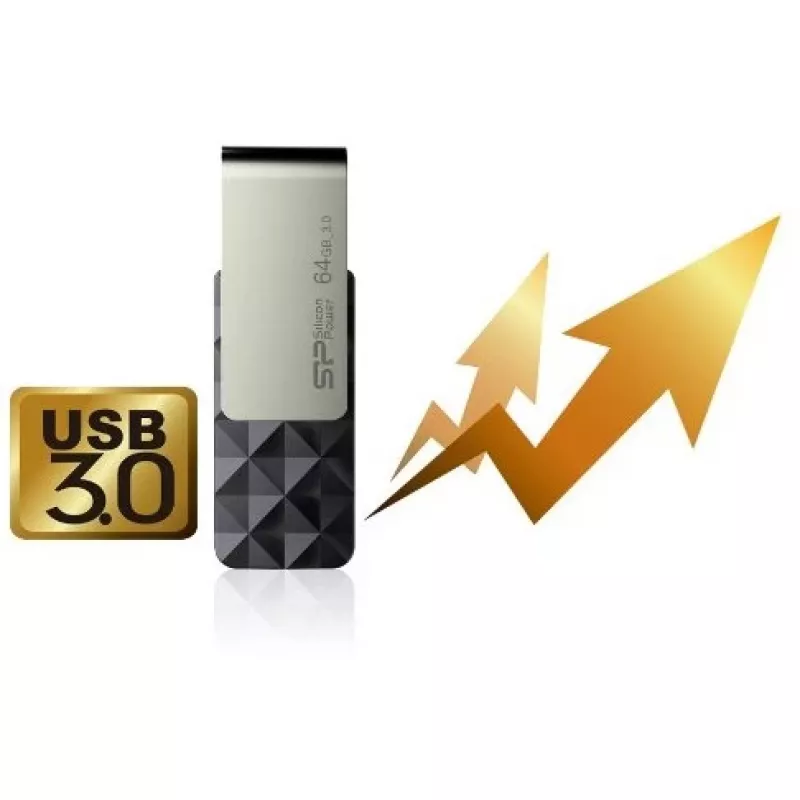Silicon Power Blaze B30 SP016GBUF3B30V1K chiavetta USB, 16 GB, USB 3.0, nero