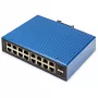 DIGITUS Switch Ethernet Gigabit gestito L2 industriale 16x RJ-45 + 2x SFP, 12–48V DC, 8000 MAC