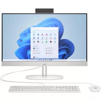 HP 24-cr0009ng AMD Ryzen™ 3 7320U 60,5 cm (23.8) 1920 x 1080 Pixel All-in-One-PC 8 GB LPDDR5-SDRAM 512 GB SSD Windows 11 Home Wi-Fi 6 (802.11ax) bianco (A04VWEA#ABD)