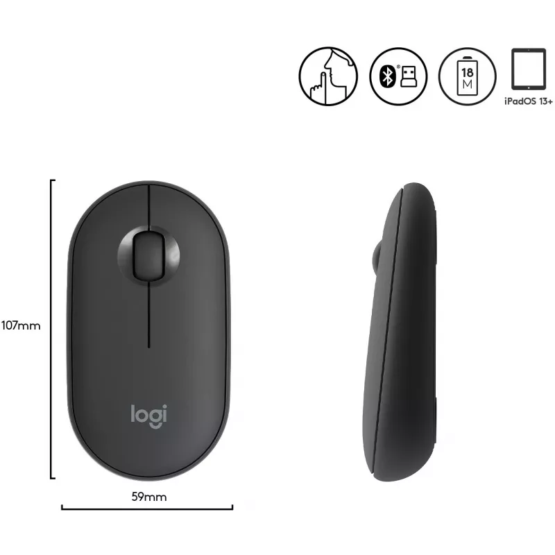 Mouse USB ottico wireless M350/GRAPHITE 910-005718 Logitech