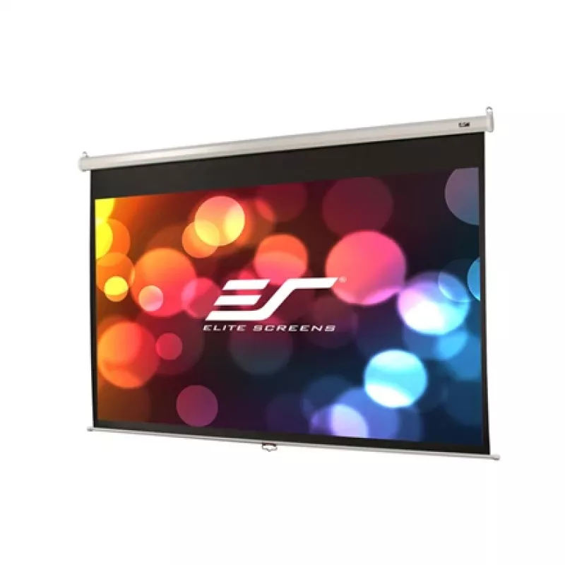 Elite Screens M106XWH Manual Series schermo per proiezione, 106 pollici (2,69 m), 16:9, larghezza visibile 2,35 m, MaxWhite, bianco