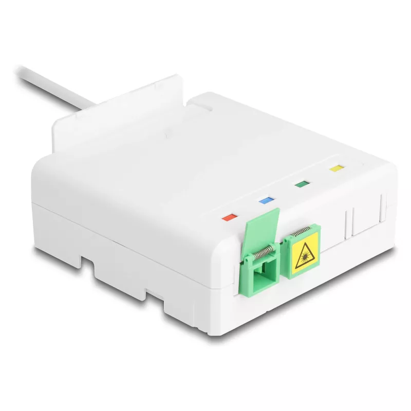 DELOCK Scatola di connessione in fibra ottica 2 x SC/APC simplex con set cavo drop G.657.A1 da 30 m