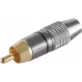 Connettore maschio RCA ShiverPeaks 52024-S, dorato, versione nera