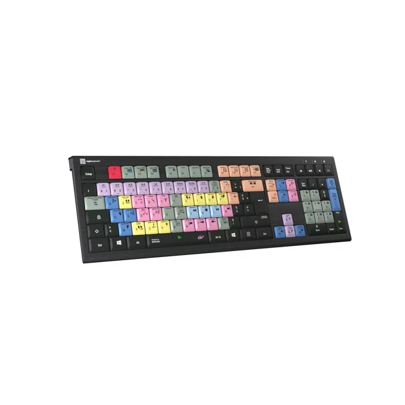 Tastiera Logickeyboard LKB-EDIUS-A2PC-FR universale USB AZERTY francese nero