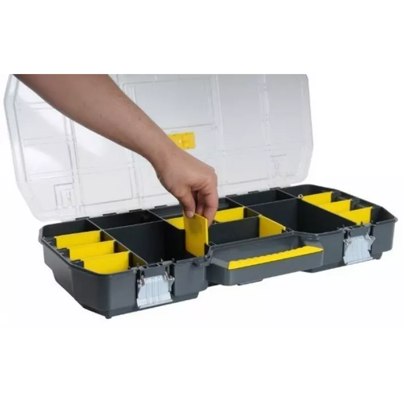 Stanley 1-97-514 cassetta per minuteria/attrezzi nero, trasparente