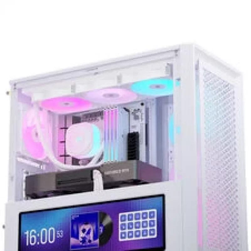 Corsair FRAME 4000D LCD RS case PC, Midi-Tower, ATX, ARGB, vetro temperato - bianco