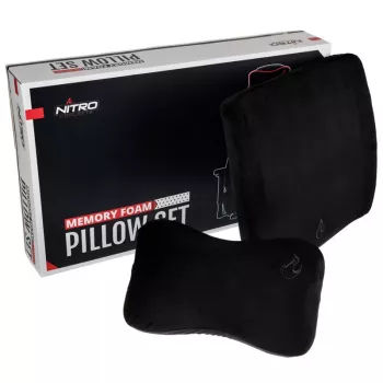 Set cuscini in memory foam nitro concepts NC-PST-MF-001 — nero, cuscini ergonomici in memory foam (set)