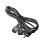 Akyga AK-PC-04A cavo di distribuzione corrente CEE 7/7 a 2x IEC C13, 1,8 m, nero