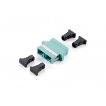 Adattatore in fibra ottica SC Equip, OM3 multimodale duplex, SC, turchese, multimodale, 34,7 mm, 9,4 mm, 33 mm