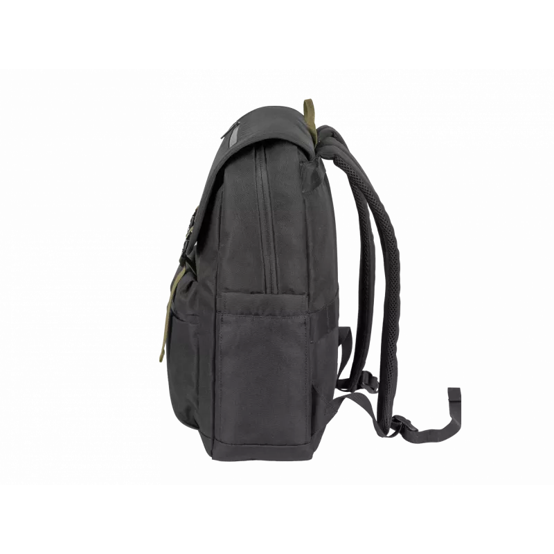 NATEC Niala NTO-2239 zaino per laptop da 39,6 cm (15,6 pollici), 18 L, antispruzzo, poliestere riciclato, nero/verde scuro