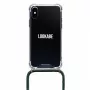 Custodia con collana per telefono Lookabe per iPhone X / Xs — oro con laccio verde