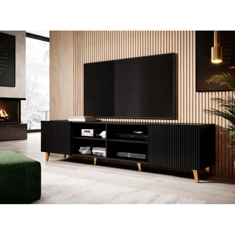 Mobile TV Cama RTV PAFOS 200x42x52 nero opaco