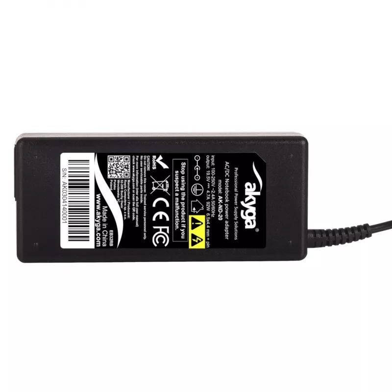 Alimentatore per notebook Akyga AK-ND-20 per Sony, 92 W, 19,5 V, 4,7 A, 6,5 x 4,4 mm + pin