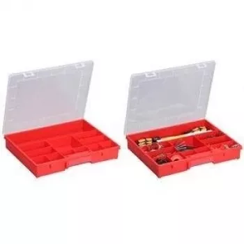 Scatola organizzatrice allit EuroPlus Basic 37/12 rossa polipropilene antiurto – 37 scomparti
