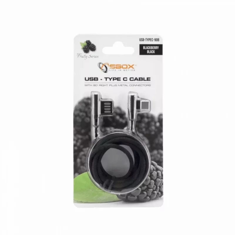 Sbox USB-C-90-B USB->Type C 90 M/M 1,5 m nero