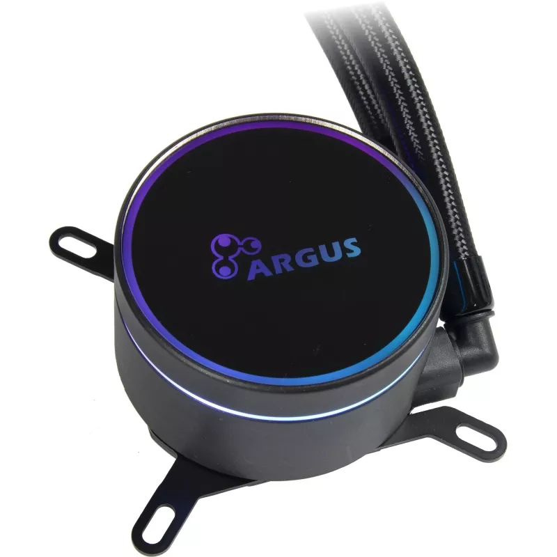 Dissipatore liquido all-in-one INTER-TECH LC-360 RGB — ventola 12 cm, cuscinetto idraulico, nero