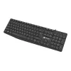 Tastiera full-size con filo NATEC NAUTILUS NKL-1950 — USB, QWERTY US International, 105 tasti, nero