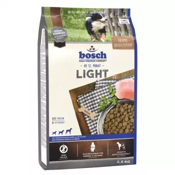 Cibo secco per cani Bosch LIGHT 2,5 kg — dieta veterinaria per cani adulti, pollo, 20 % proteine, 6 % grassi, 7 % fibre grezze