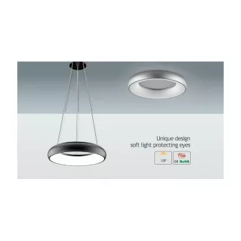 Synergy 21 Plafoniera LED Donut nw argento 25w