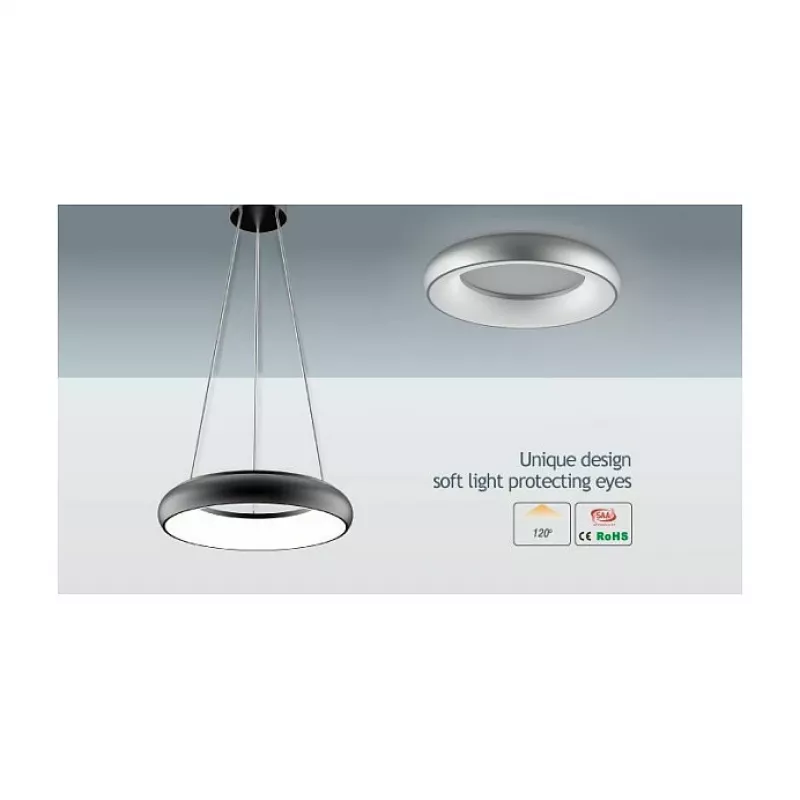 Synergy 21 Plafoniera LED Donut nw argento 25w