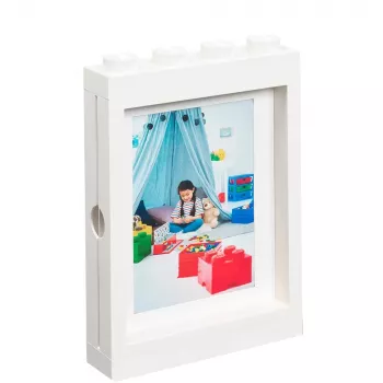 LEGO Cornice PICTURE FRAME, (L)191 x (A)268 mm, bianco in plastica ABS, con 4 stud, impilabile, adatta per - 1 pz.