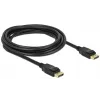 Delock - cavo DisplayPort - DisplayPort (M) a DisplayPort (M) - 3 m - con blocco - nero