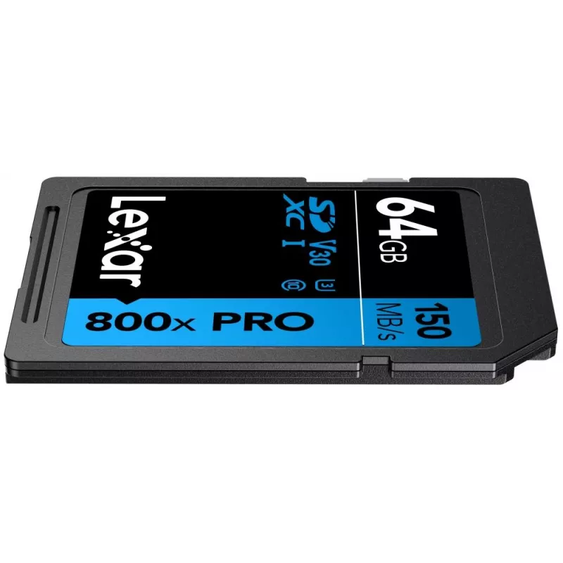 Memoria flash SDXC Lexar 64 GB UHS-I 800xPRO — Class 10, U3, V30, 150 MB/s