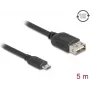 Cavo USB DELOCK 81521 — USB 2.0, Micro-USB B su USB A, 5 m, nero